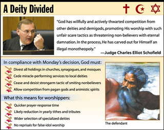 Illustration for article titled Judge Orders God To Break Up Into Smaller Deities
